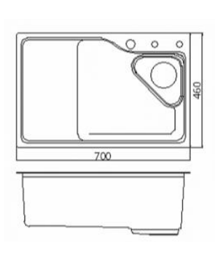 NSB-7046-SS | Stainless Steel Sink - Stainless Steel Matt