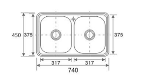 NSD-7445 | Stainless Steel Sink - Stainless Steel Matt