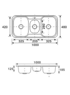 NST-1048 | Stainless Steel Sink - Stainless Steel Matt