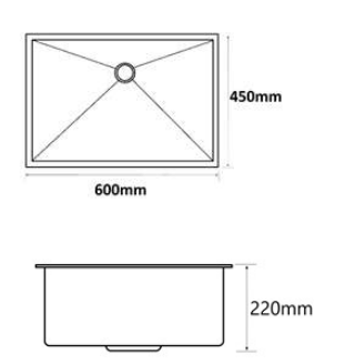 NU-11-SS | Stainless Steel Sink - Stainless Steel Matt