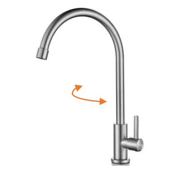 NN-6169-SS | Kitchen Sink Tap - Stainless Steel Matt