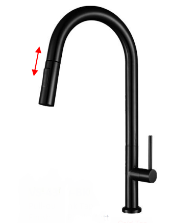 NVS-4320-BK | Pull-out Sink Tap - Matt Black