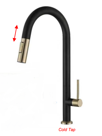 NVS-4320-BKGD | Pull-out Sink Tap - Black Gold