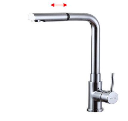 NVS-5101-CP | Pull-out Sink Mixer - Chrome Polish