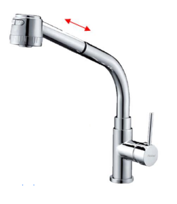 NVS-5108-CP | Pull-out Sink Mixer - Chrome Polish