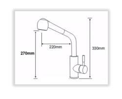 NVS-5108-CP | Pull-out Sink Mixer - Chrome Polish