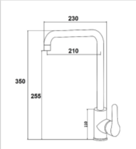 NVS-5618L-CTSS | Sink Tap (Cold) - Stainless Steel Matt