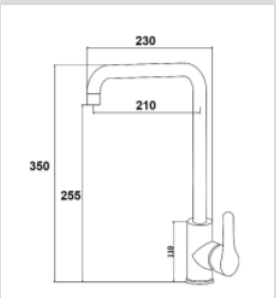 NVS-5618L-SS | Sink Mixer (Hot/Cold) - Stainless Steel Matt