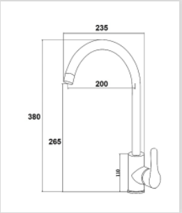 NVS-5618U-GM | Sink Mixer (Hot/Cold) - Gunmetal