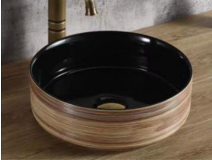 NC-421-BN (A) | Art Basin - Two-tone Black and Brown