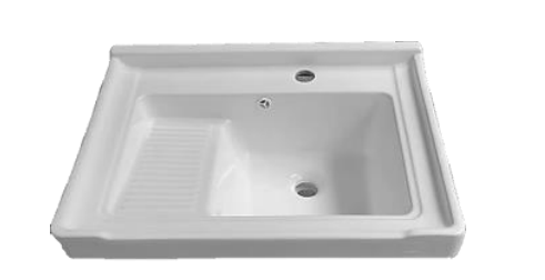 NC-6048-LDY | Ceramic Laundry Basin - White