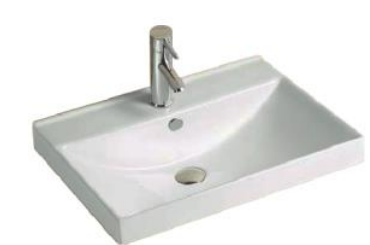 NC-6077 | Ceramic Insert Basin - White