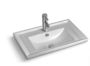 NC-60L | Ceramic Insert Basin - White