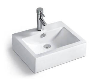 NC-7033 | Ceramic Insert Basin - White