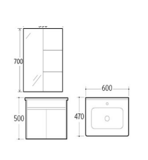 GKLASS 388-600 KAKI | KLASS PVC WOOD CABINET