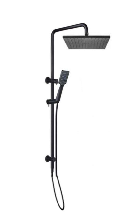 GR-206B SQ BLACK | 2 WAY SHOWER SET -Black