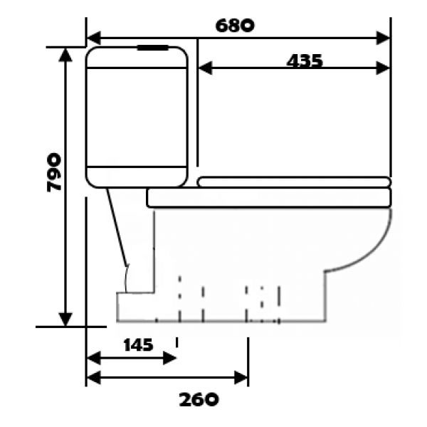 BAV800 | Water Closet - 6"/10"