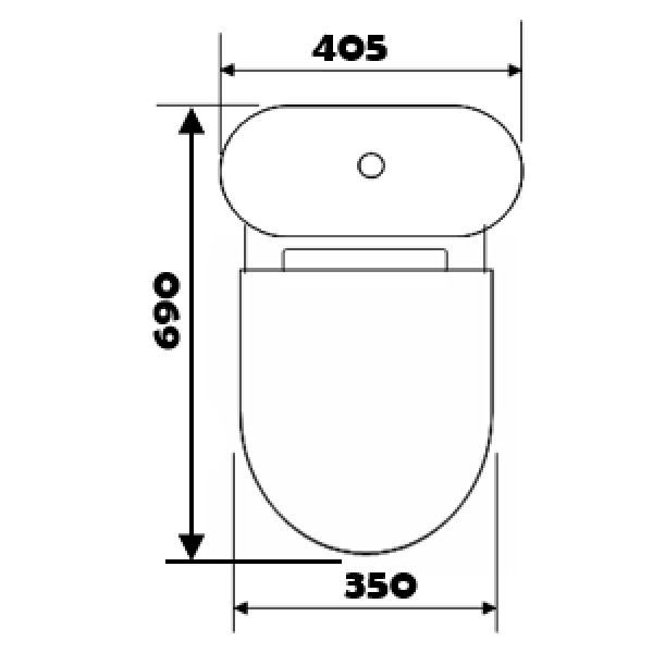 BAW203A | Water Closet - 6"/10" - Urea Seat BA833