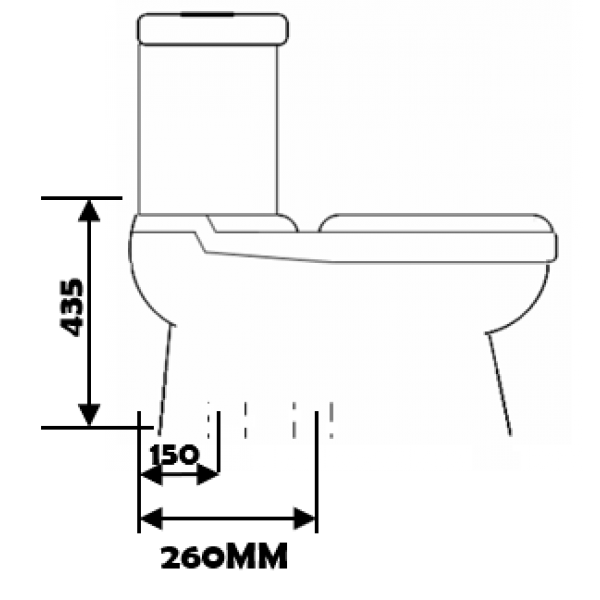 BAW203A | Water Closet - 6"/10" - Urea Seat BA833