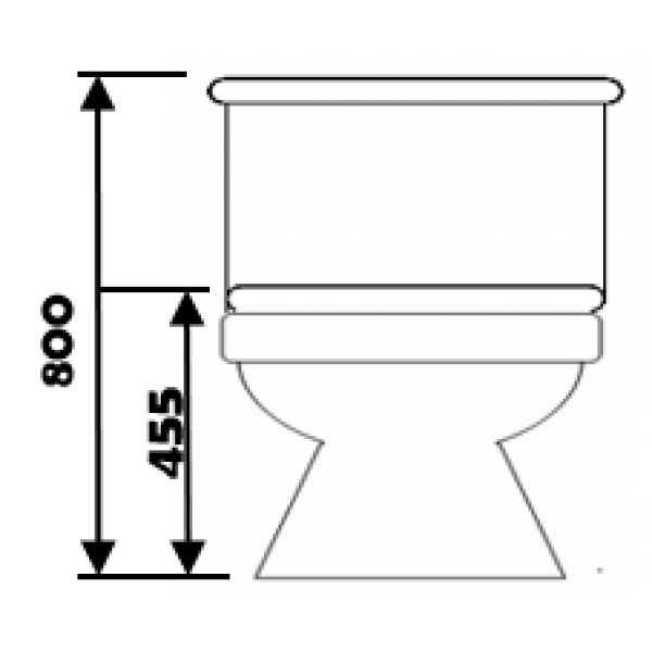 BAW203A | Water Closet - 6"/10" - Urea Seat BA833