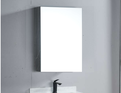 NMCB-611 | PVC Mirror Cabinet - Dark Marble/Grey Marble/White Marble