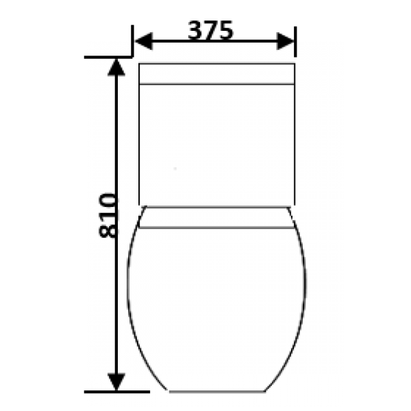 BAW818 | Water Closet - 6" / 10"