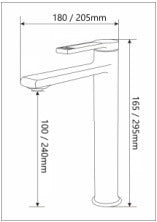 NN-6662T-MT | Tall Basin Mixer - Matt