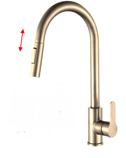 NVS-4021-BGD | Pull-out Sink Mixer - Brushed Gold