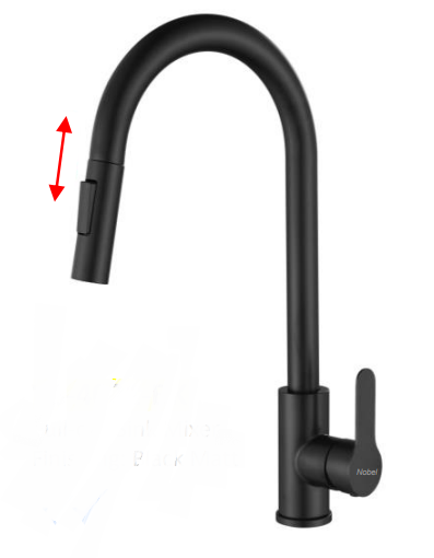 NVS-4021-BK | Pull-out Sink Mixer - Matt Black