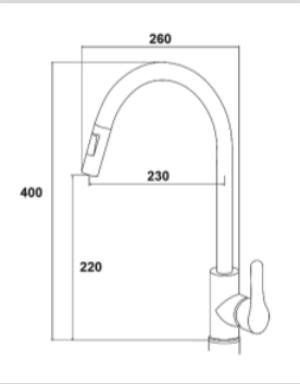 NVS-4021-BK | Pull-out Sink Mixer - Matt Black