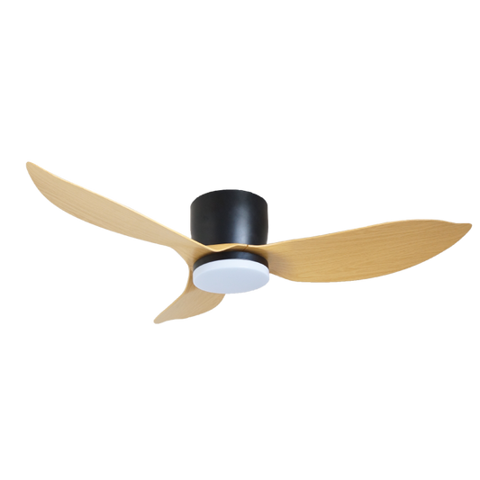 Mistral Solar 36 Ceiling Fan, black with wood - ThatRenoStore