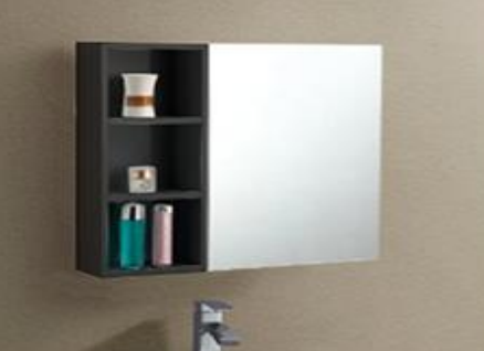 NMCB-7060 |  Mirror Cabinet - Black/White