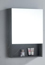 NMCB-657 | Mirror Cabinet - Dark Marble/Grey Marble/White Marble